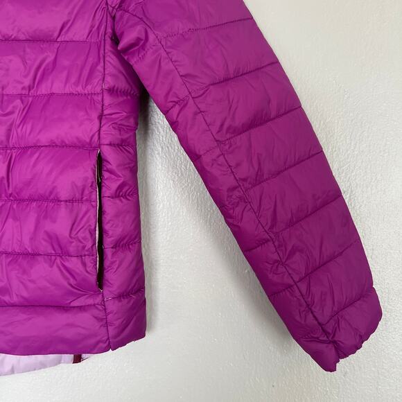 Old Navy Girl's Sz S 6-7 Quilted Puffer Jacket Outdoor Beetroot Purple Full Zip - Picture 5 of 9